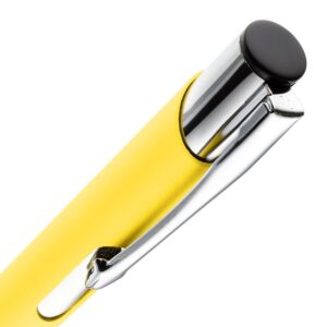 Ручка шариковая Keskus Soft Touch, желтая — изображение 4