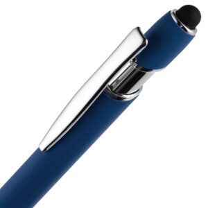 Ручка шариковая Pointer Soft Touch со стилусом, темно-синяя — изображение 4