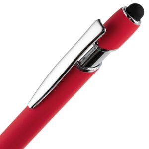 Ручка шариковая Pointer Soft Touch со стилусом, красная — изображение 4
