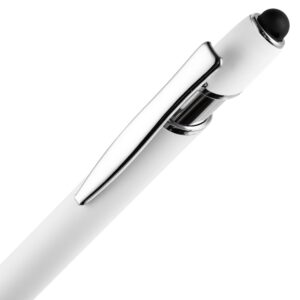 Ручка шариковая Pointer Soft Touch со стилусом, белая — изображение 4