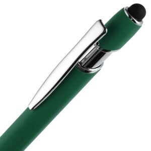 Ручка шариковая Pointer Soft Touch со стилусом, зеленая — изображение 4
