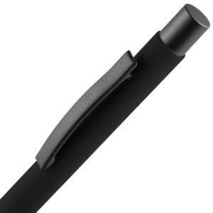 Ручка шариковая Atento Soft Touch, черная — изображение 4