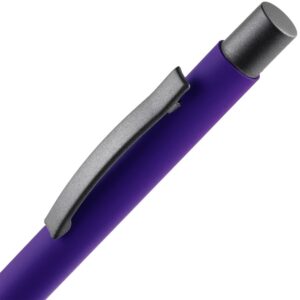 Ручка шариковая Atento Soft Touch, фиолетовая — изображение 4
