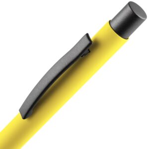 Ручка шариковая Atento Soft Touch, желтая — изображение 4