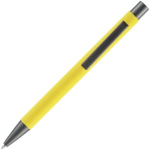 Ручка шариковая Atento Soft Touch, желтая — изображение 3