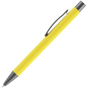 Ручка шариковая Atento Soft Touch, желтая — изображение 2