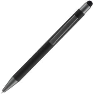 Ручка шариковая Atento Soft Touch Stylus со стилусом, черная — изображение 3