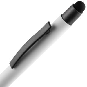 Ручка шариковая Atento Soft Touch со стилусом, белая — изображение 4