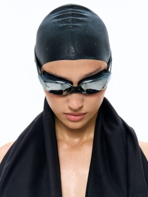 Очки для плавания зеркальные Underwater, черные — изображение 10