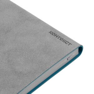 Ежедневник Corner, недатированный, серый с бирюзовым — изображение 6