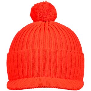 Вязаная шапка с козырьком Peaky, красная (кармин) — изображение 4