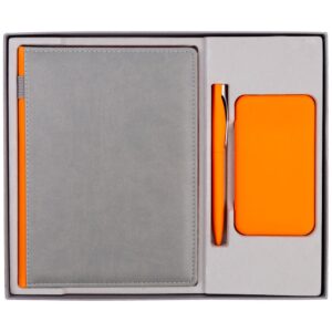 Коробка Overlap под ежедневник, аккумулятор и ручку, ver.2, серая — изображение 3