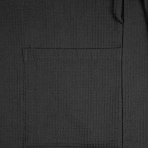 Халат вафельный Kimono, черный — изображение 5