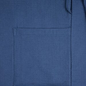 Халат вафельный Kimono, темно-синий — изображение 5