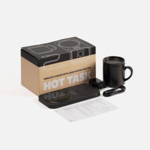 Беспроводное зарядное устройство с подогревом кружки Hot Task, черное — изображение 11
