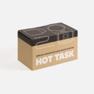 Беспроводное зарядное устройство с подогревом кружки Hot Task, черное — изображение 12