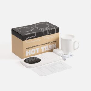 Беспроводное зарядное устройство с подогревом кружки Hot Task, белое — изображение 11
