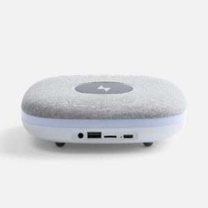 Bluetooth-колонка с беспроводной зарядкой и подсветкой Terrafonic, серая — изображение 4