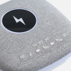 Bluetooth-колонка с беспроводной зарядкой и подсветкой Terrafonic, серая — изображение 6