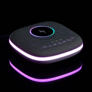 Bluetooth-колонка с беспроводной зарядкой и подсветкой Terrafonic, серая — изображение 9
