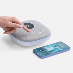 Bluetooth-колонка с беспроводной зарядкой и подсветкой Terrafonic, серая — изображение 7