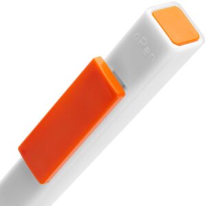 Ручка шариковая Swiper SQ, белая с неоново-оранжевым — изображение 4