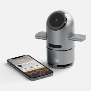 Bluetooth-колонка с беспроводной зарядкой Droid, серая — изображение 5
