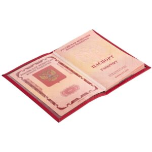 Обложка для паспорта Shall, красная — изображение 4