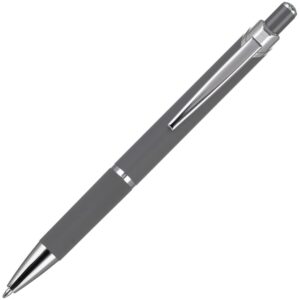 Ручка шариковая Chromos Soft Touch, серая — изображение 3