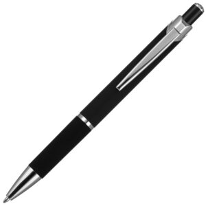 Ручка шариковая Chromos Soft Touch, черная — изображение 2