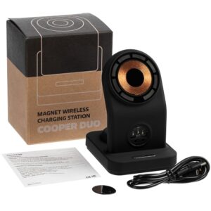 Зарядная станция с подсветкой Cooper Duo, черная — изображение 12