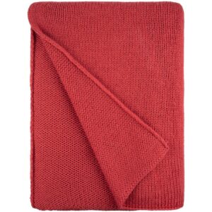 Плед Knitly, красный (коралл) — изображение 3