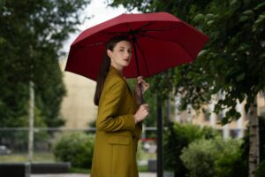 Зонт складной Ribbo, красный — изображение 8