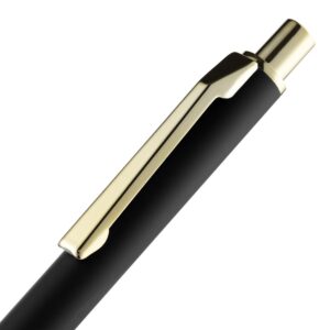 Ручка шариковая Lobby Soft Touch Gold, черная — изображение 5