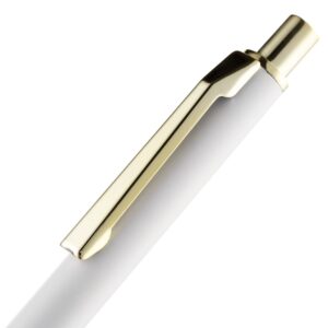 Ручка шариковая Lobby Soft Touch Gold, белая — изображение 5