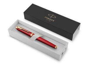 Ручка роллер Parker IM Premium T318  Red G, стержень: F, цвет чернил: black, в подарочной упаковке. — изображение 2