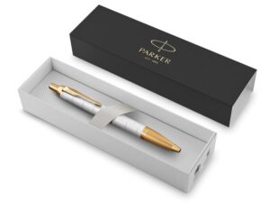 Шариковая ручка Parker IM Premium K318  Pearl GT, стержень: M, цвет чернил: blue, в подарочной упаковке. — изображение 2