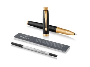 Ручка роллер Parker IM Premium Black GT, стержень: F, цвет чернил: black, в подарочной упаковке. — изображение 3
