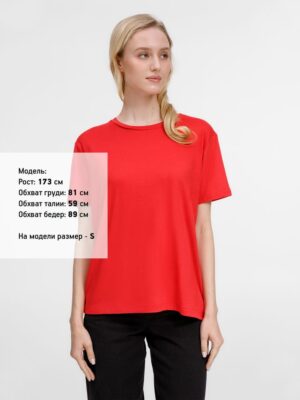 Футболка унисекс Senti, красная — изображение 7