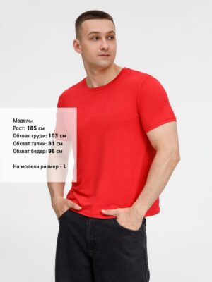 Футболка унисекс Senti, красная — изображение 5