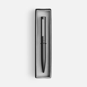 Ручка шариковая Inkolor в футляре, черная с серым — изображение 2
