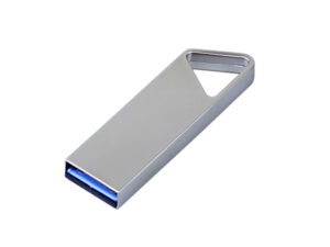 USB 3.0-флешка на 128 Гб с мини чипом, компактный дизайн, отверстие треугольной формы для цепочки — изображение 2