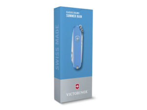 Нож-брелок VICTORINOX Classic SD Colors Summer Rain, 58 мм, 7 функций, голубой — изображение 4