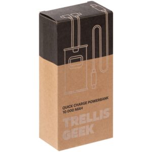 Аккумулятор с быстрой зарядкой Trellis Geek 10000 мАч, темно-серый — изображение 13