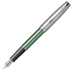 Перьевая ручка Parker Sonnet Essentials Green SB Steel CT, перо: F, цвет чернил: black, в подарочной упаковке.