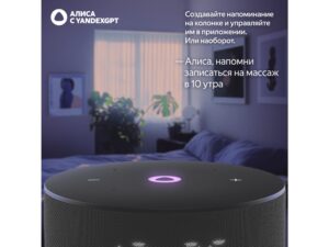 Умная колонка Яндекс Станция Мини 3 с Алисой на YaGPT черная, 12 Вт (YNDX-00027BLK) — изображение 8
