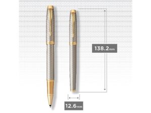 Ручка роллер Parker IM Premium Warm Silver (grey)  GT, стержень: F, цвет чернил: black, в подарочной упаковке. — изображение 7