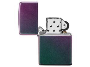 Зажигалка ZIPPO Classic с покрытием Iridescent, латунь/сталь, фиолетовая, матовая, 38x13x57 мм — изображение 3