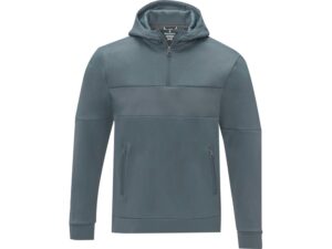 Мужской свитер анорак Sayan на молнии на половину длины с капюшоном, steel grey — изображение 2