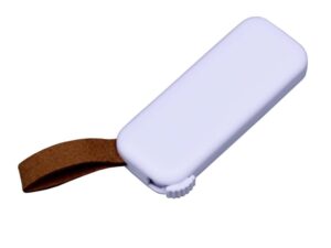 USB-флешка промо на 4 Гб прямоугольной формы, выдвижной механизм, белый — изображение 2